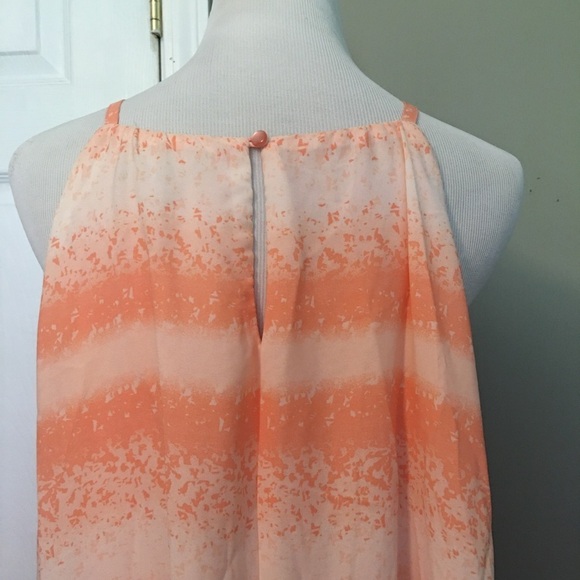 Luxology Peach & Purple Ombre Maxi Halter Style Dress Sz 20W - Picture 7 of 10
